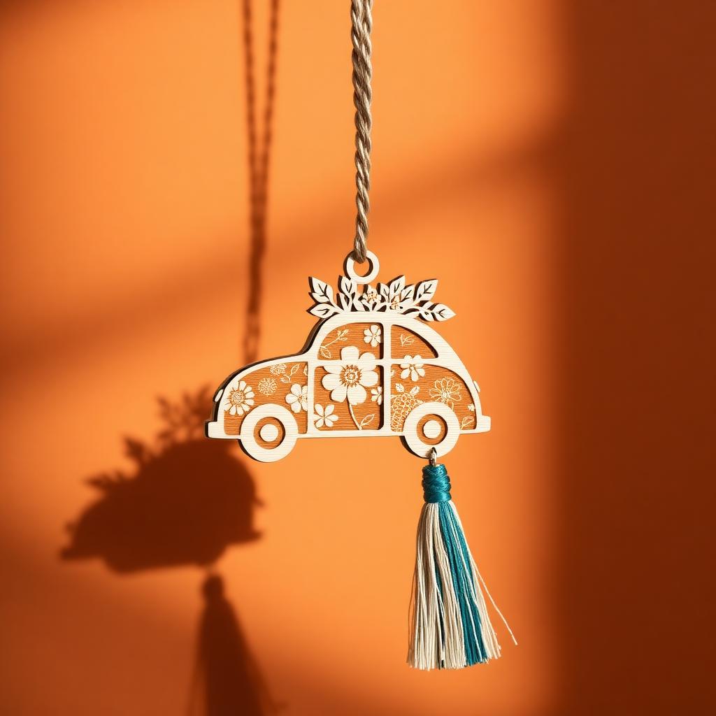 Boho Floral Car Charm