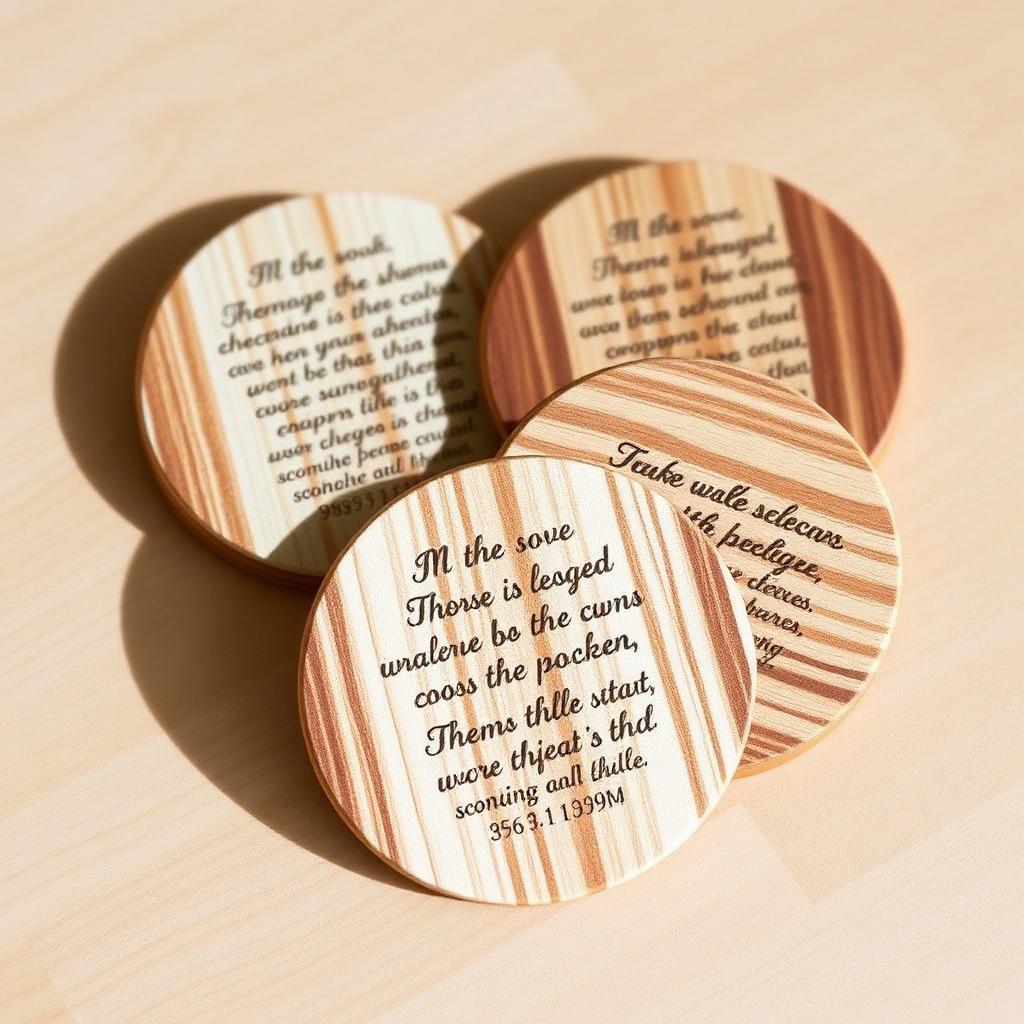 Woodgrain Scripture Coasters